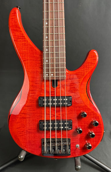 Yamaha TRBX605FM 5-String Bass Guitar Flamed Caramel Brown Finish (049)