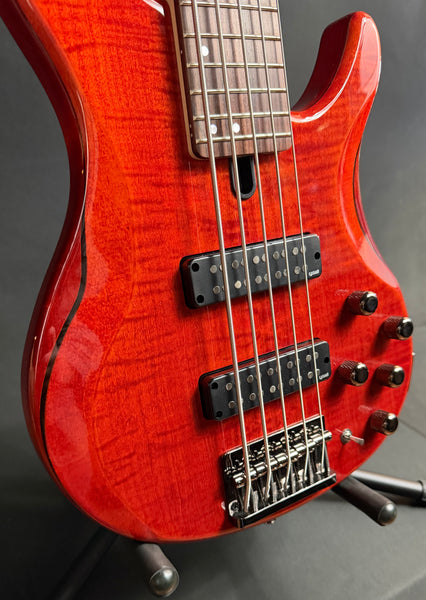Yamaha TRBX605FM 5-String Bass Guitar Flamed Caramel Brown Finish (049)