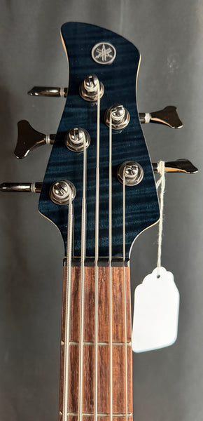 Yamaha TRBX605FM 5-String Bass Guitar Flamed Transparent Black Finish