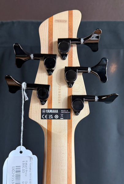 Yamaha TRBX605FM 5-String Bass Guitar Flamed Transparent Black Finish