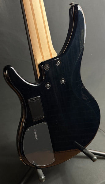 Yamaha TRBX605FM 5-String Bass Guitar Flamed Transparent Black Finish