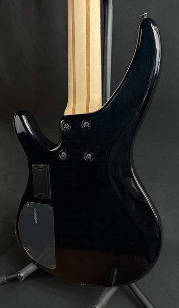 Yamaha TRBX605FM 5-String Bass Guitar Flamed Transparent Black Finish