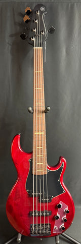 Yamaha BB735A Broad Bass 5-String Bass Guitar Fired Red Finish w/ Gig Bag (257)