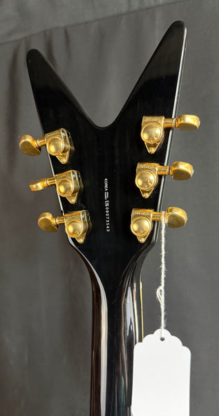 Dean Black Gold Flying V Electric Guitar Transparent Black Finish w/ OHSC