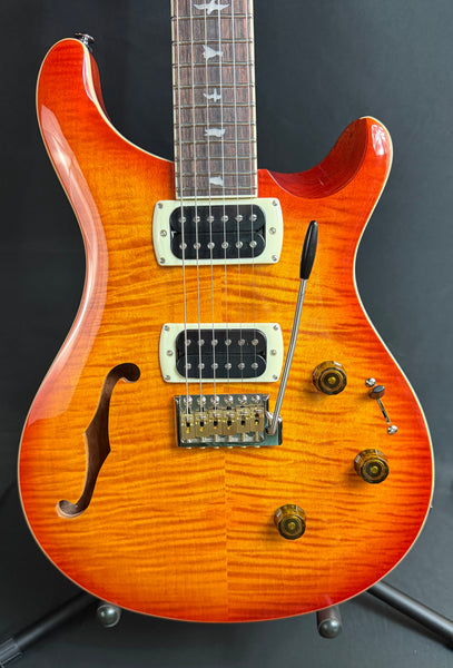 PRS SE Custom 24 Semi-Hollow Piezo Electric Guitar Vintage Sunburst w/ Gig Bag