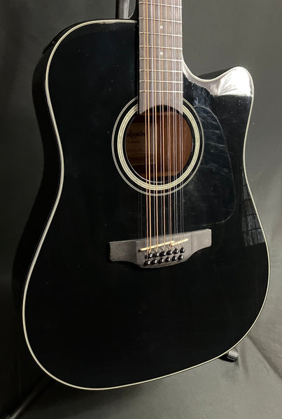 Takamine GD30CE-12 12-String Dreadnought Cutaway Acoustic-Electric Guitar Gloss Black
