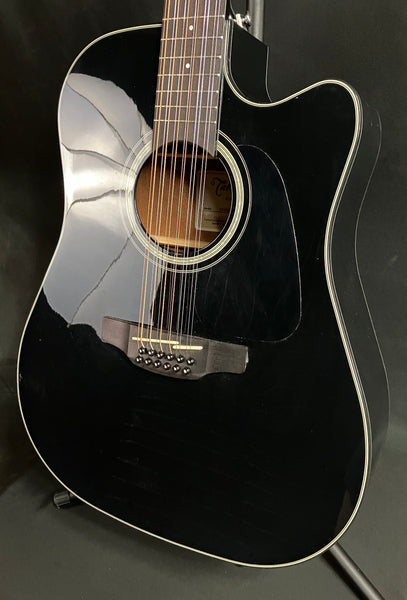 Takamine GD30CE-12 12-String Dreadnought Cutaway Acoustic-Electric Guitar Gloss Black