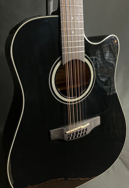 Takamine GD30CE-12 12-String Dreadnought Cutaway Acoustic-Electric Guitar Gloss Black