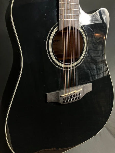 Takamine GD30CE-12 12-String Dreadnought Cutaway Acoustic-Electric Guitar Gloss Black