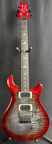 PRS SE Custom 24 "Floyd" Electric Guitar Charcoal Cherry Burst Finish w/ Gig Bag