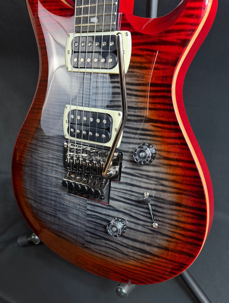 PRS SE Custom 24 "Floyd" Electric Guitar Charcoal Cherry Burst Finish w/ Gig Bag