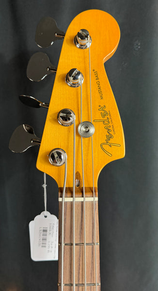 Fender American Professional Classic Mustang Bass 4-String Bass Guitar Faded Sherwood Green w/ Gig Bag