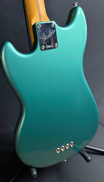 Fender American Professional Classic Mustang Bass 4-String Bass Guitar Faded Sherwood Green w/ Gig Bag