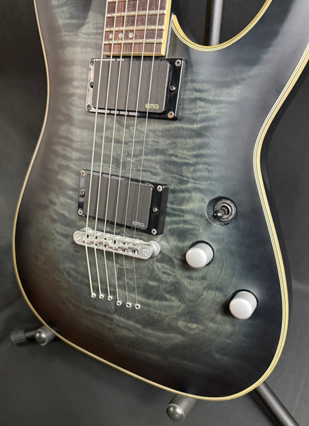 Schecter C-1 Platinum Electric Guitar See-Thru Black Satin Finish