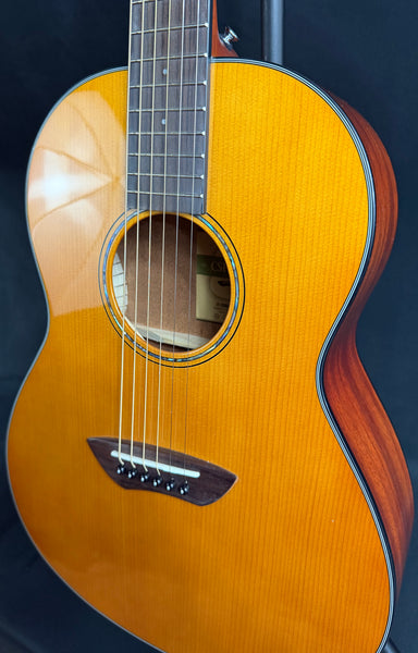 Yamaha CSF1MVN Parlor Acoustic-Electric Guitar Vintage Tint w/ Gig Bag