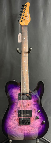 Schecter PT Standard Electric Guitar Purple Burst Burl Finish