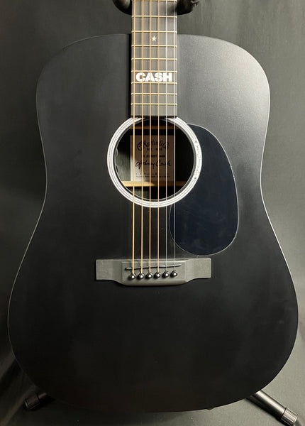 Martin DX Johnny Cash Dreadnought Acoustic-Electric Guitar Jett Black w/ Gig Bag