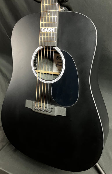 Martin DX Johnny Cash Dreadnought Acoustic-Electric Guitar Jett Black w/ Gig Bag