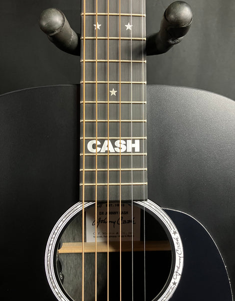 Martin DX Johnny Cash Dreadnought Acoustic-Electric Guitar Jett Black w/ Gig Bag