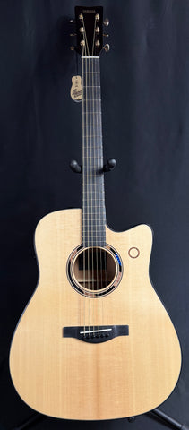 Yamaha TAG3 C TransAcoustic Dreadnought Cutaway Acoustic-Electric Guitar Gloss Natural w/ Case (593)