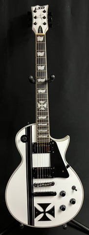 ESP LTD James Hetfield Iron Cross Electric Guitar Gloss White w/ Case