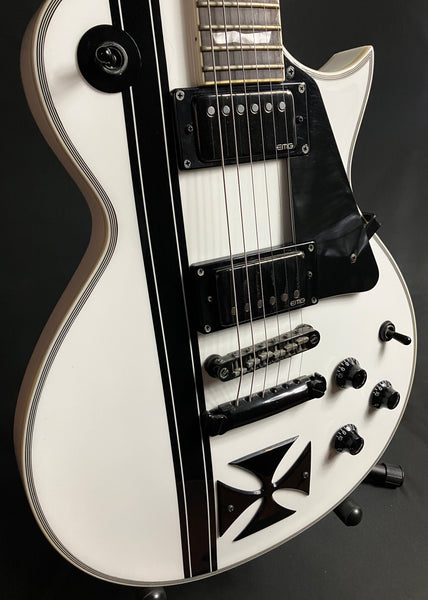 ESP LTD James Hetfield Iron Cross Electric Guitar Gloss White w/ Case