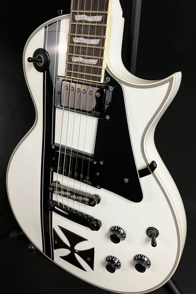 ESP LTD James Hetfield Iron Cross Electric Guitar Gloss White w/ Case