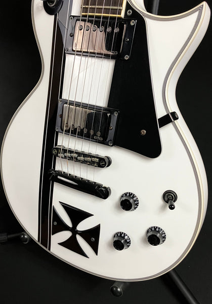 ESP LTD James Hetfield Iron Cross Electric Guitar Gloss White w/ Case