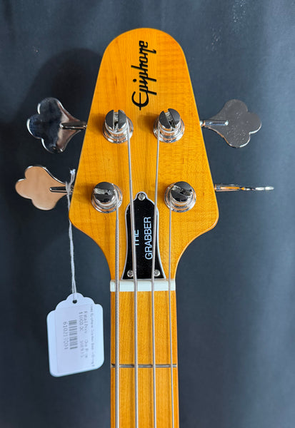 Epiphone Grabber Bass 4-String Bass Guitar Ebony Finish w/ Gig Bag
