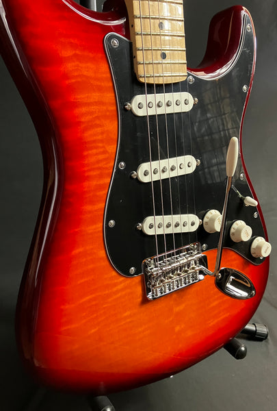 Fender Player Stratocaster Plus Top Electric Guitar Aged Cherry Sunburst