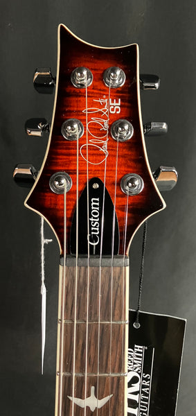 PRS SE Custom 24 Semi-Hollow Piezo Electric Guitar Orange Tiger Smokeburst