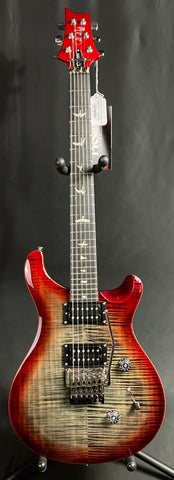 PRS SE Custom 24 "Floyd" Electric Guitar Charcoal Cherry Burst Finish w/ Gig Bag