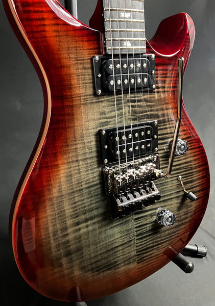 PRS SE Custom 24 "Floyd" Electric Guitar Charcoal Cherry Burst Finish w/ Gig Bag