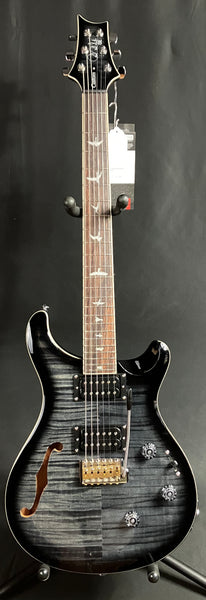 PRS SE Custom 24 Semi-Hollow Piezo Electric Guitar Charcoal Burst w/ Gig Bag