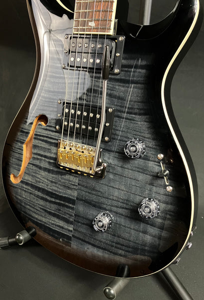 PRS SE Custom 24 Semi-Hollow Piezo Electric Guitar Charcoal Burst w/ Gig Bag