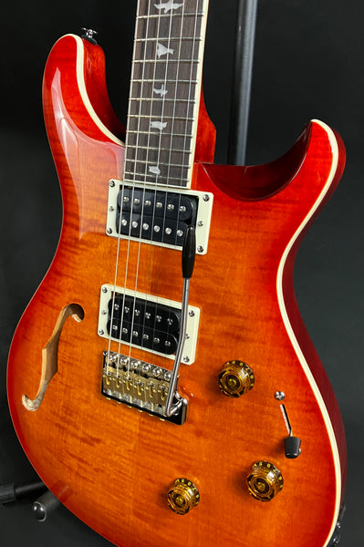 PRS SE Custom 24 Semi-Hollow Piezo Electric Guitar Vintage Sunburst w/ Gig Bag