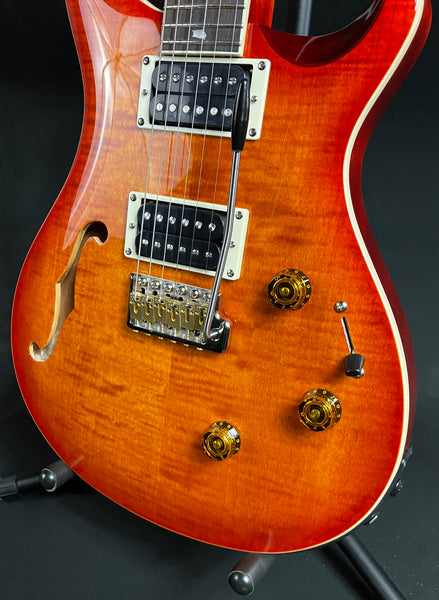 PRS SE Custom 24 Semi-Hollow Piezo Electric Guitar Vintage Sunburst w/ Gig Bag