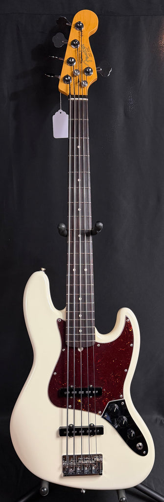 Fender American Professional II Jazz Bass V 5-String Bass Guitar Olympic White w/ OHSC