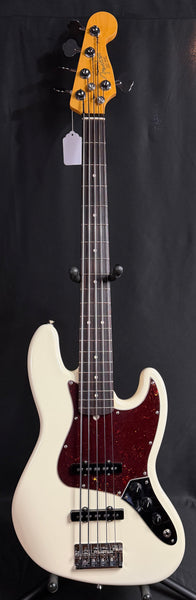 Fender American Professional II Jazz Bass V 5-String Bass Guitar Olympic White w/ OHSC