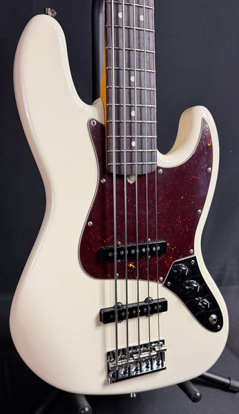 Fender American Professional II Jazz Bass V 5-String Bass Guitar Olympic White w/ OHSC