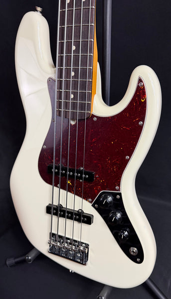 Fender American Professional II Jazz Bass V 5-String Bass Guitar Olympic White w/ OHSC