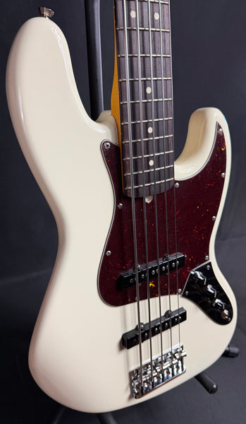 Fender American Professional II Jazz Bass V 5-String Bass Guitar Olympic White w/ OHSC