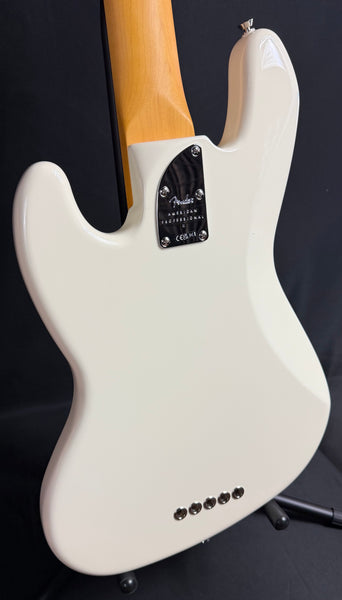 Fender American Professional II Jazz Bass V 5-String Bass Guitar Olympic White w/ OHSC