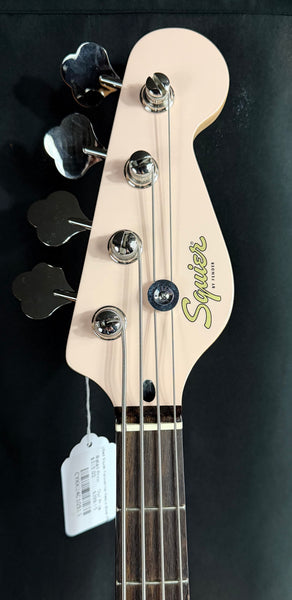 Squier FSR Paranormal Rascal Bass 4-String Bass Guitar Shell Pink Finish