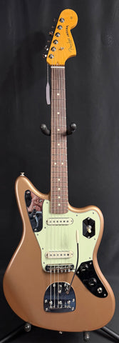 Fender American Professional Classic Jaguar Electric Guitar Faded Firemist Gold w/ Gig Bag