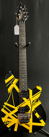 EVH Wolfgang Special Striped Electric Guitar Black and Yellow Finish w/ Gig Bag