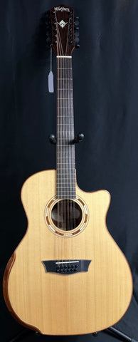 Washburn WCG15SCE-12 Grand Auditorium Cutaway 12-String Acoustic-Electric Guitar Natural