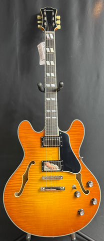 Eastman T486-GB Semi-Hollow Thinline Electric Guitar Goldburst w/ Case