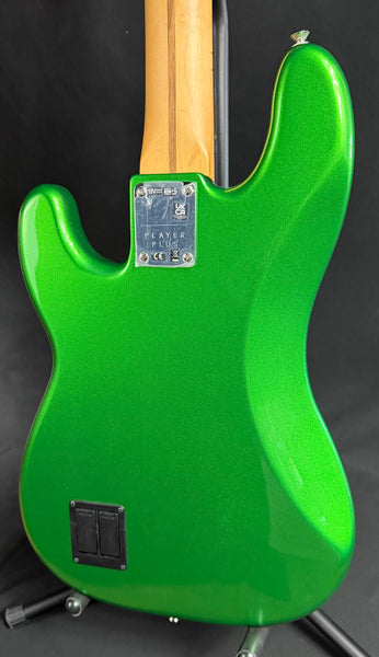 Fender Player Plus Active Precision Bass 4-String Bass Guitar Cosmic Jade Finish w/ Gig Bag (574)
