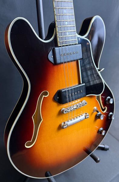Eastman T60/TV-P90 Thinline Semi-Hollow Body Electric Guitar Truetone Vintage Sunburst w/ OHSC
